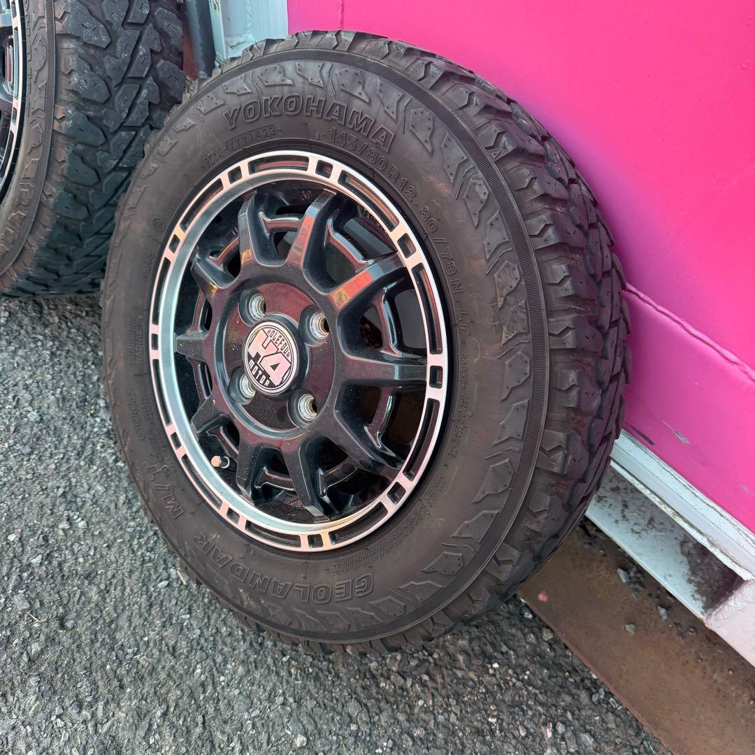 軽バン軽トラマッドタイヤ4本セット ジオランダー 145/80R12 12×4J