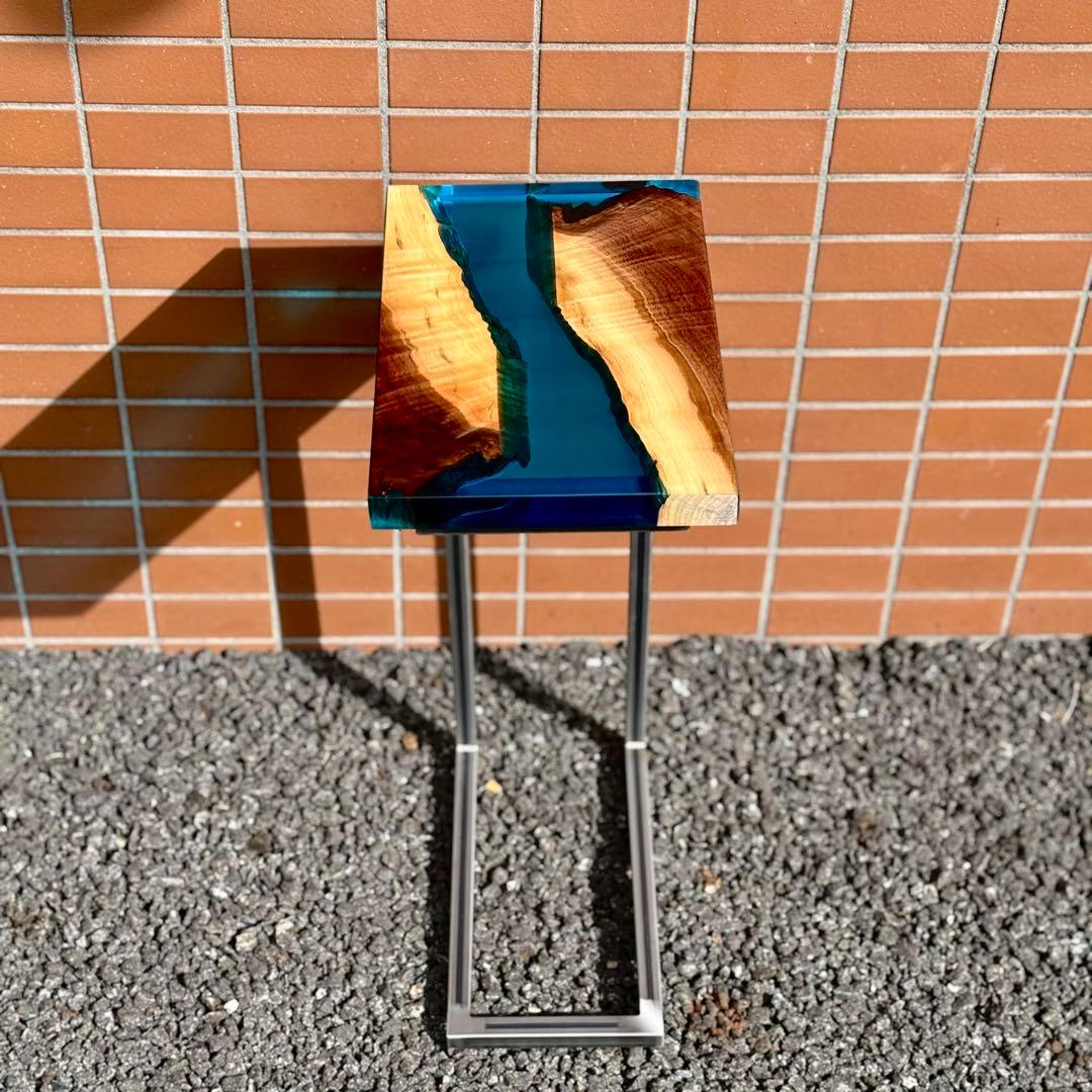 サイドテーブル アイアン ウォールナット 無垢 木製 おしゃれ アンティーク