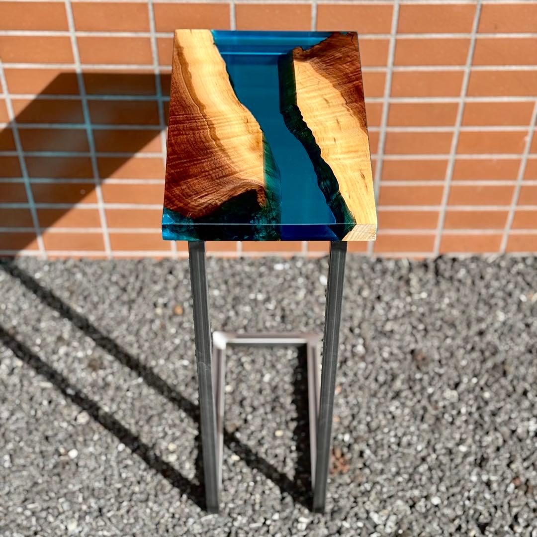 サイドテーブル アイアン ウォールナット 無垢 木製 おしゃれ アンティーク