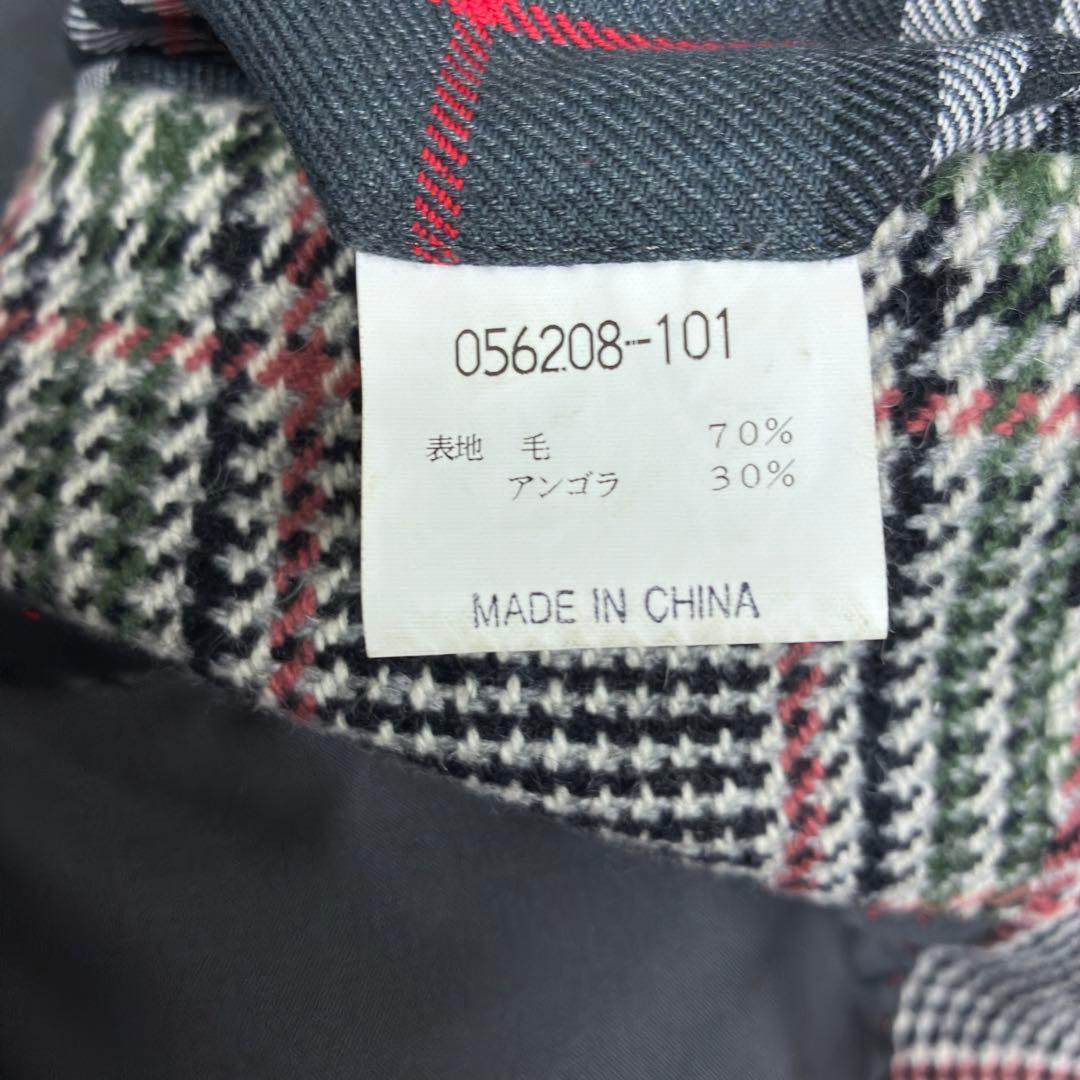 美品　ジーステージ　ツイード　アンゴラ混　グレンチェック　テーラードジャケットM