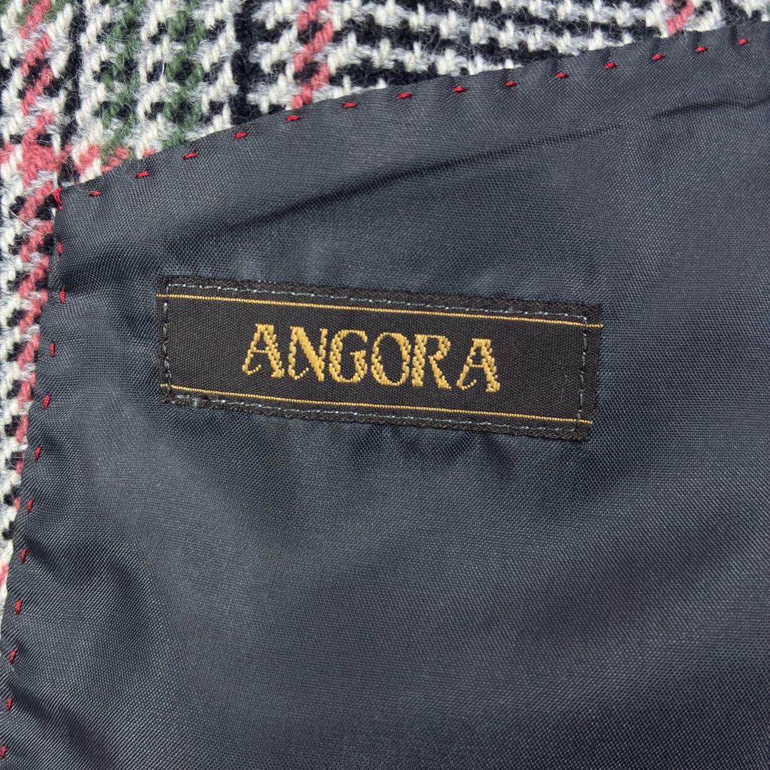 美品　ジーステージ　ツイード　アンゴラ混　グレンチェック　テーラードジャケットM