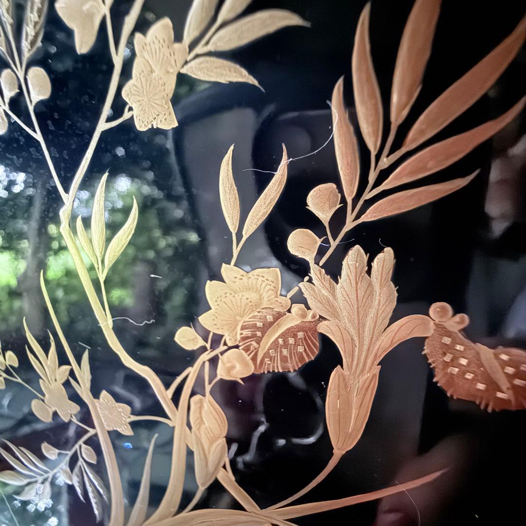 2201様感謝‼️JAPAN研ぎ出し高蒔蒔絵四君子華づくし五段重箱二枚蓋真塗桐箱入