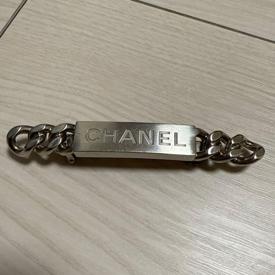 CHANEL バレッタ レア　髪留め シャネルロゴ ヘアクリップ シルバー