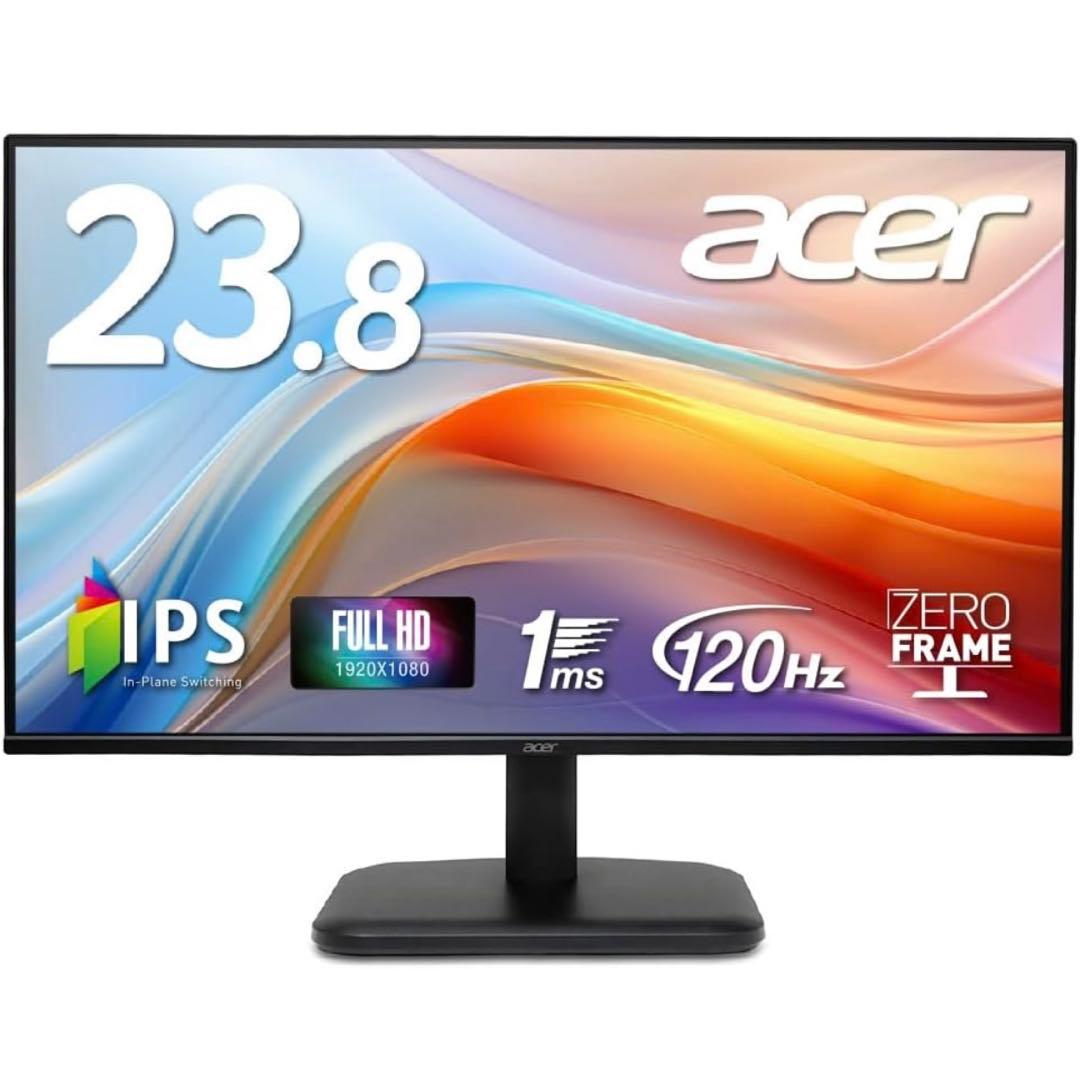 【美品・箱あり】Acer モニター 23.8インチ フルHD 非光沢 120Hz