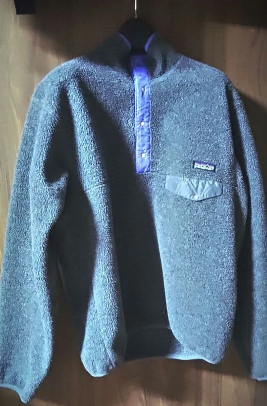 s*B様 89年 USA製 M patagonia スナップT グレー×パープル
