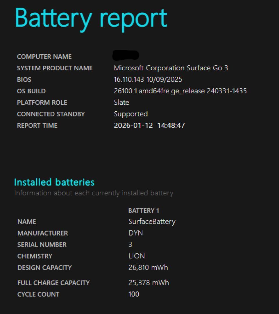 K*ウ様 【希少】Surface Go3 Core i3 8GB SSD128G
