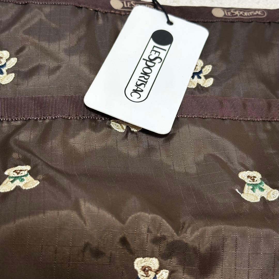 ✨新品タグ付き LESPORTSAC クマ刺繍 トートバック ブラウン