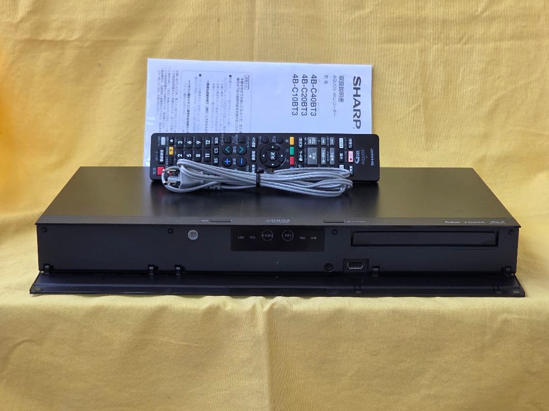 SHARP AQUOS BDレコーダー4B-C20BT3 2019年製 整備品