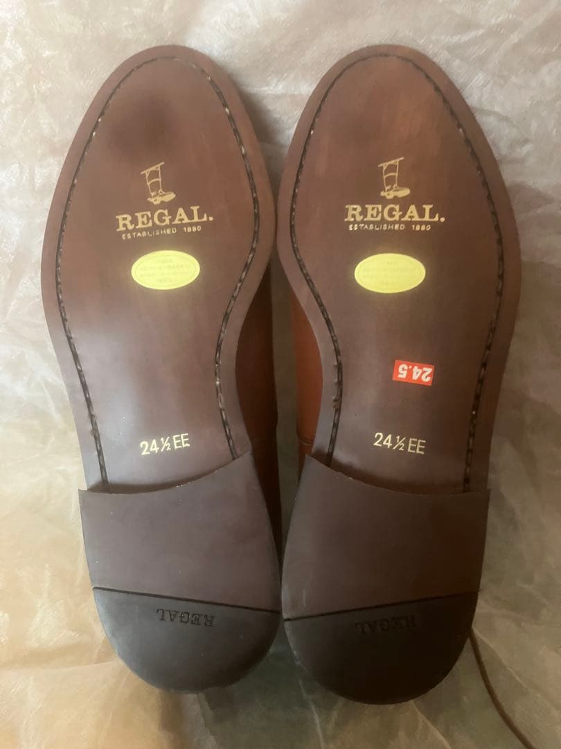 【未使用品】❤️値下❤️REGALブラウン レザー ドレスシューズ 24.5cm