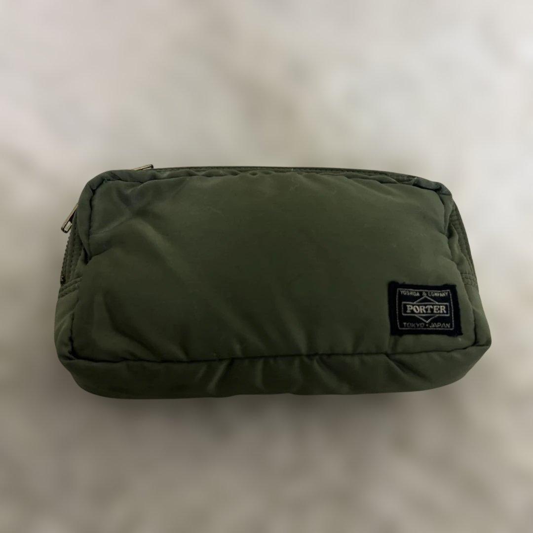 【美品・廃盤レア商品】PORTER TANKER ポーチ　セージグリーン