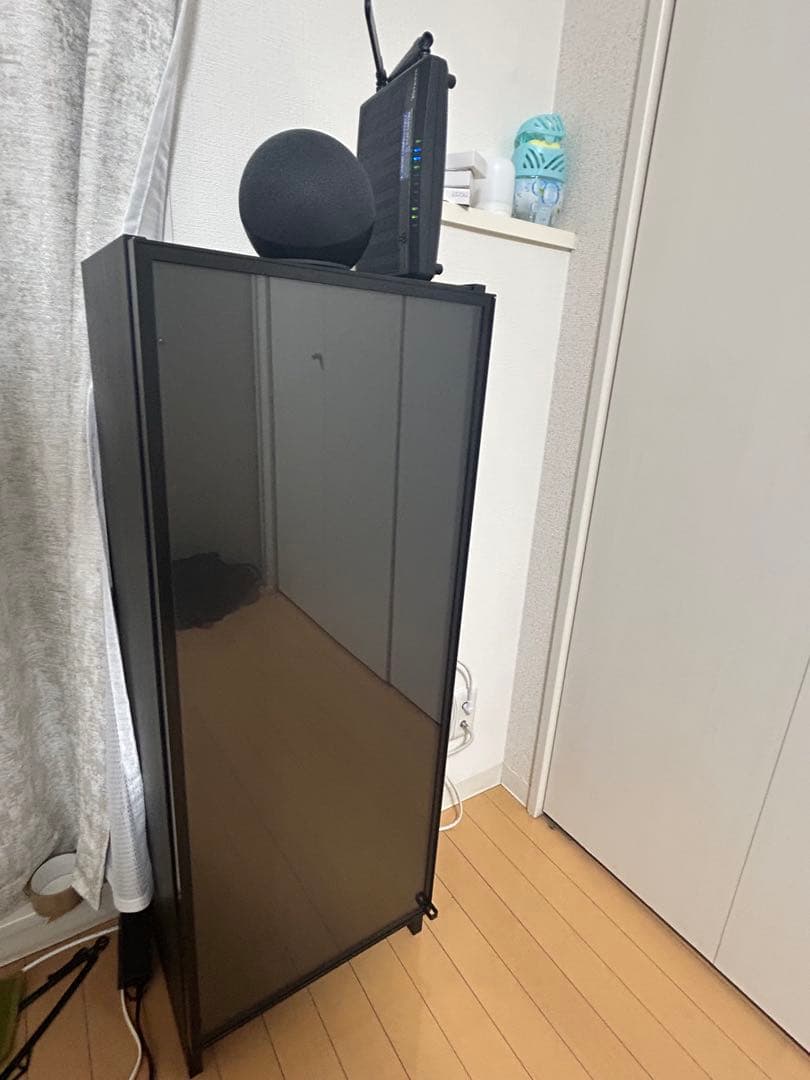 IKEA BILLY 本棚3段　扉付き　黒　木製　40×28×106（cm）