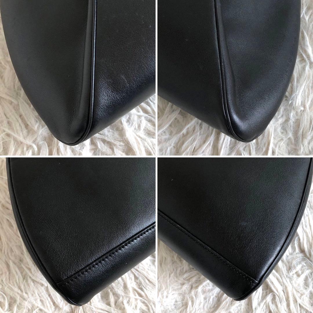 【フランス製】カルティエ　パンテール　クラッチバッグ　黒　本革　ゴールド金具