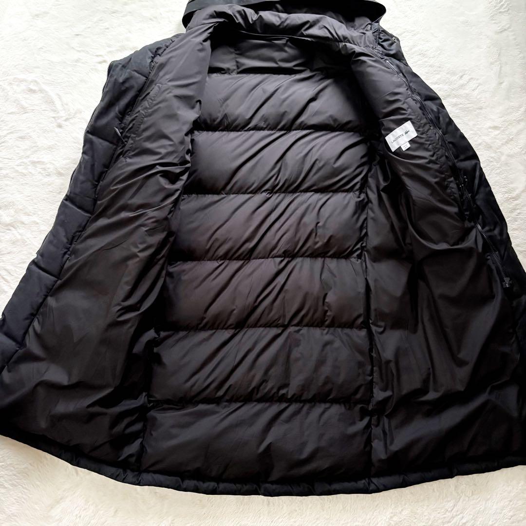 ラコステ　ダウンコート　ダッフル　ロング　黒　日本サイズXL