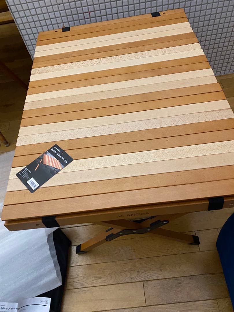 新品 アノバ ANOBA ウッドロールトップテーブル AN005 アウトドア