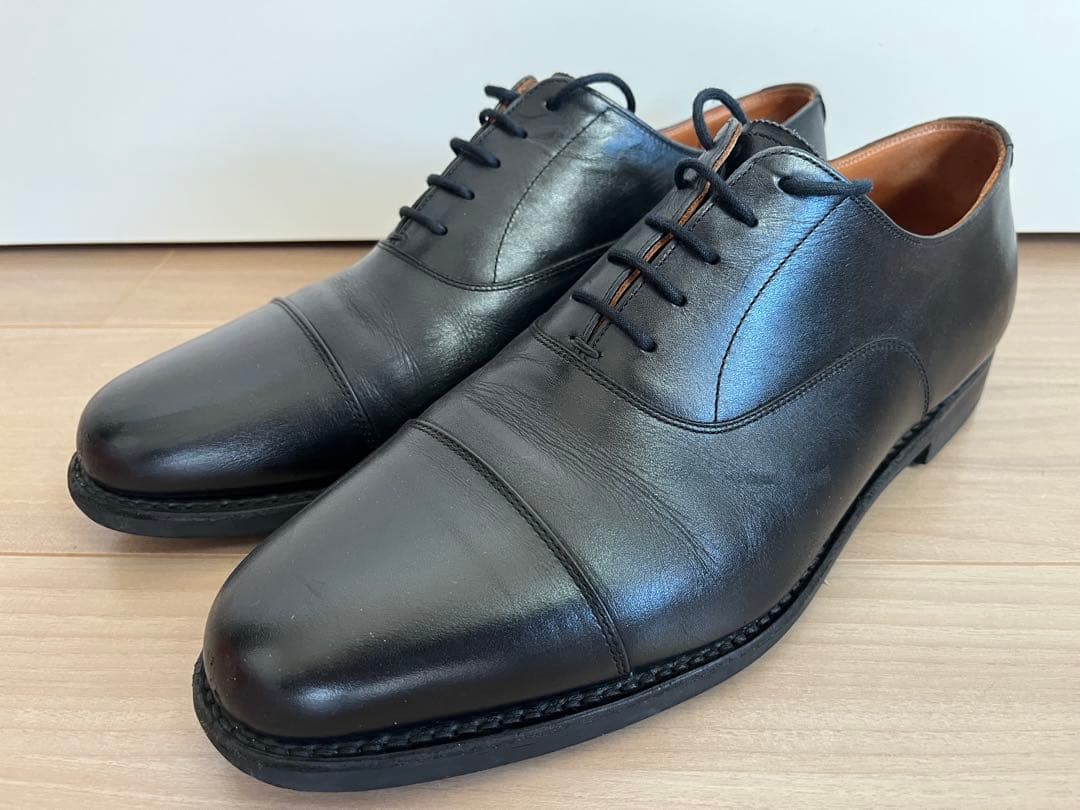 SCOTCH GRAIN 撥水カーフ 黒 26cm ストレートチップ