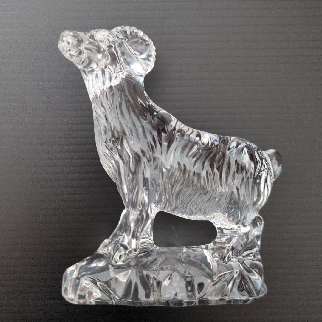 【未使用級】Baccarat バカラ山羊 羊 未 クリスタル 置物