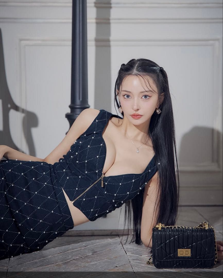 新品　JEWELS 格子柄セットアップ タイト ミニドレス キャバドレス S