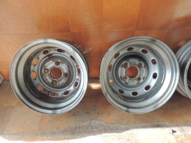 T407　12×4.00B　スチールホイール　4枚　PCD100　4穴　自家塗装