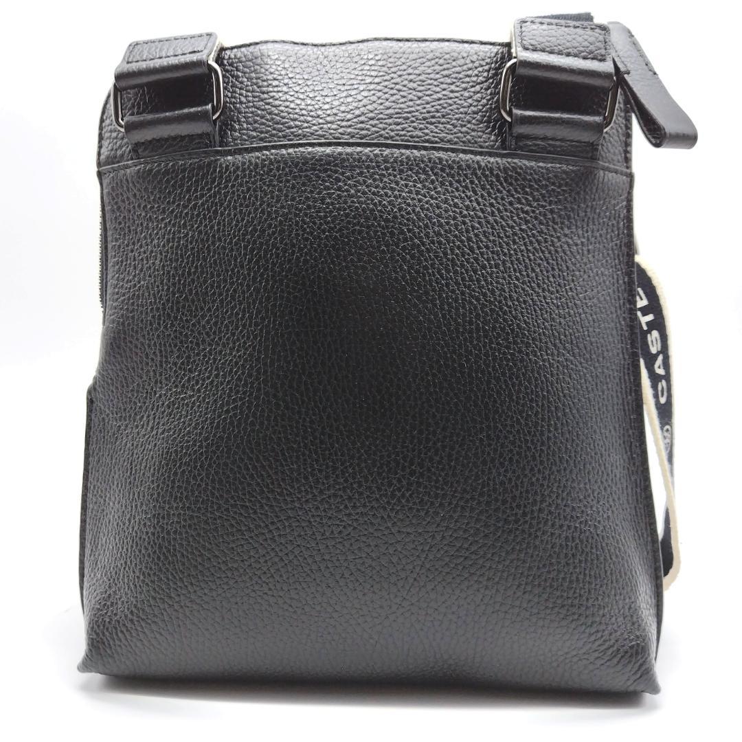 現行 極美品 カステルバジャック ショルダーバッグ LINK レザー ブラック