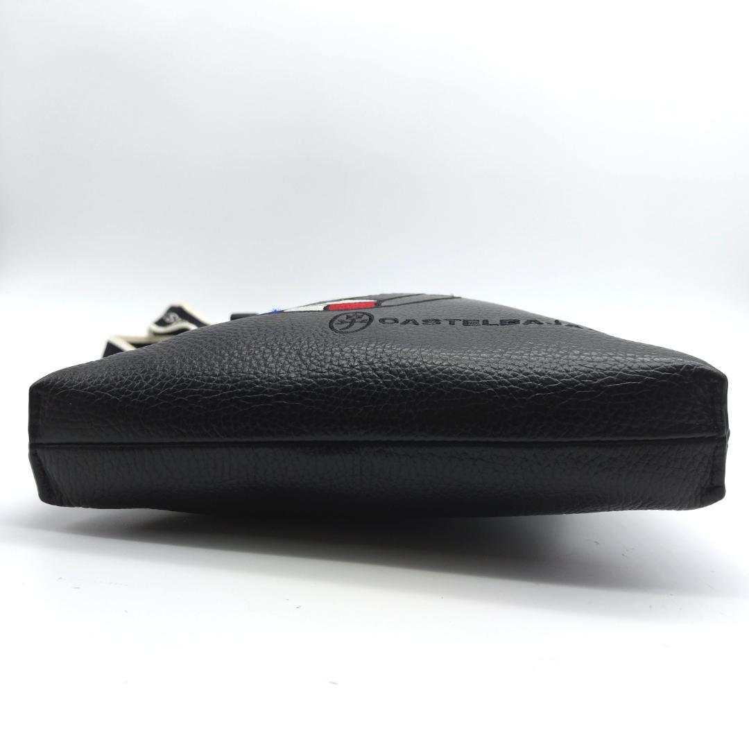 現行 極美品 カステルバジャック ショルダーバッグ LINK レザー ブラック