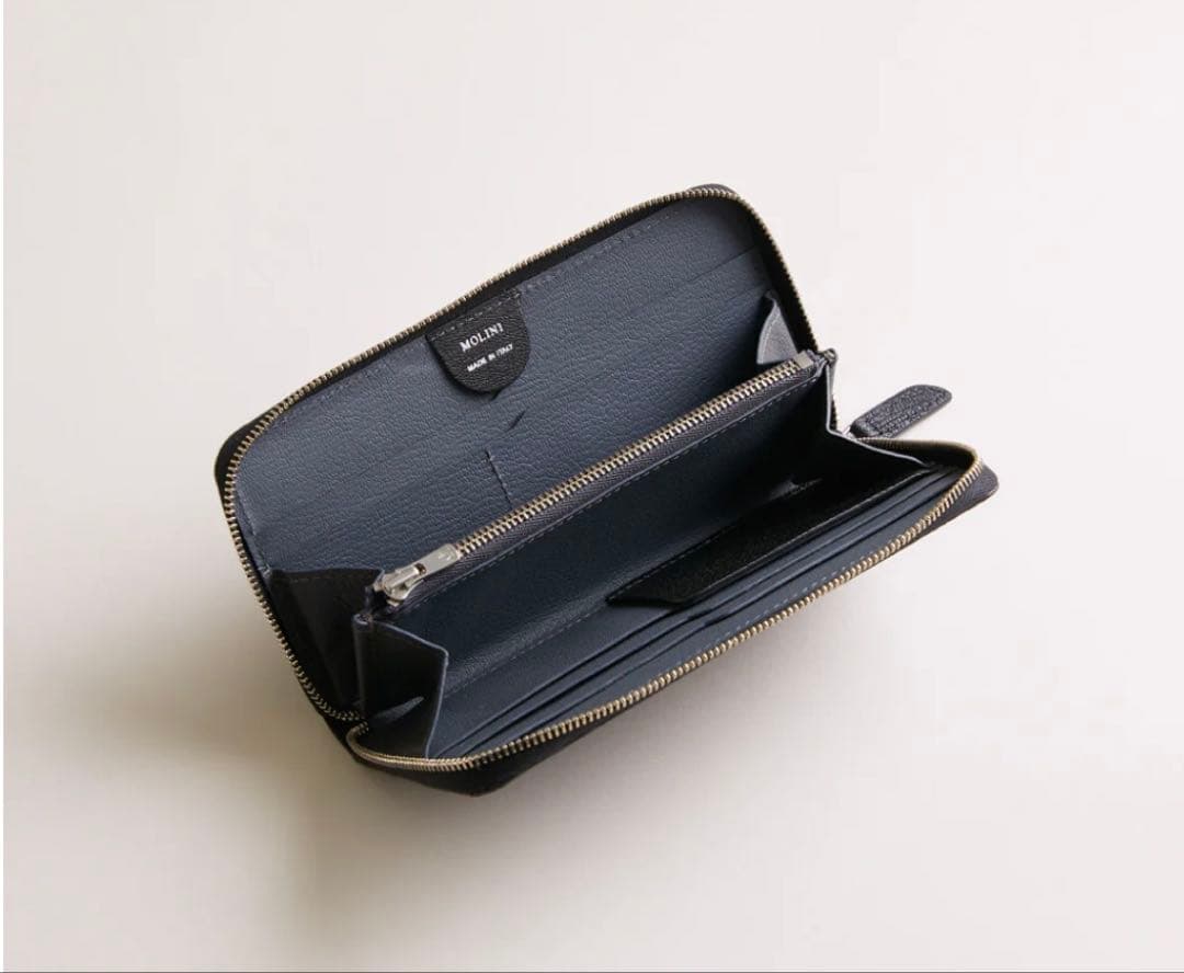 MOLINI MiniRoundZipLongWallet-Black×Gray