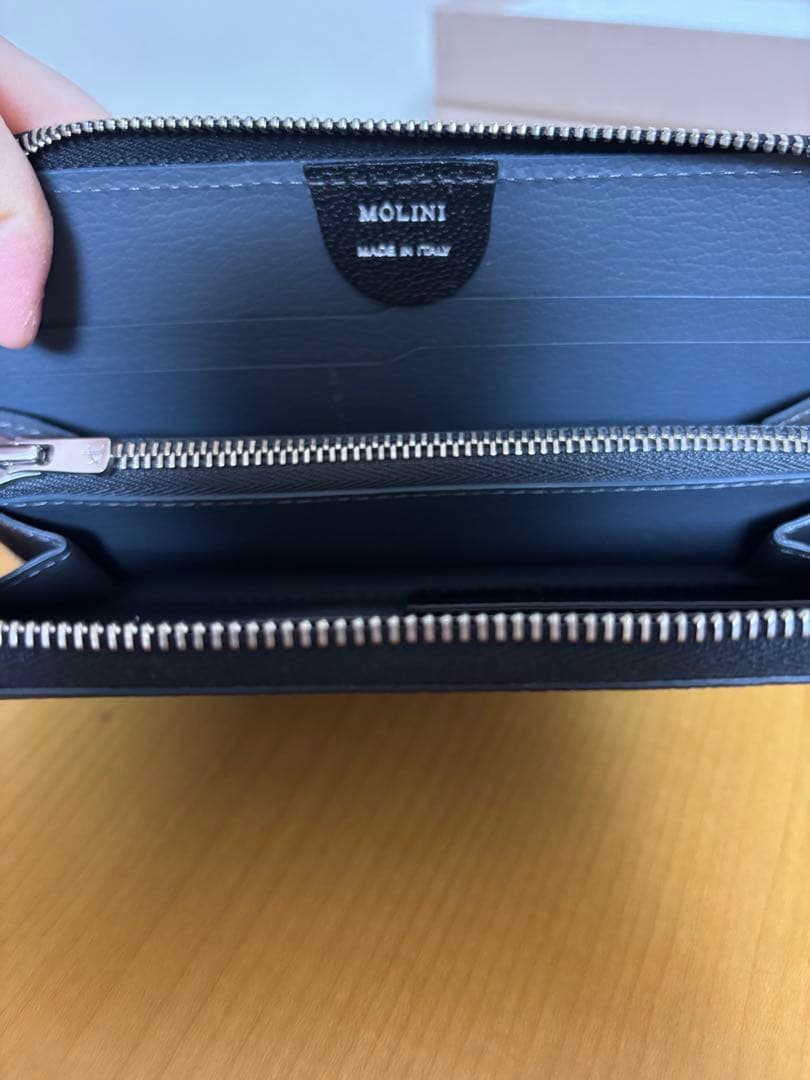 MOLINI MiniRoundZipLongWallet-Black×Gray