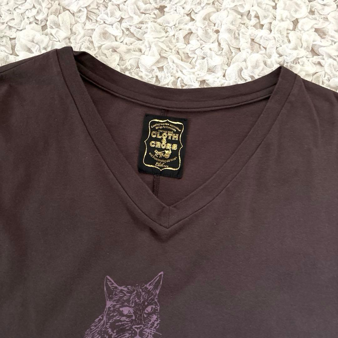 クロスアンドクロス　石田ゆり子　Vネック半袖Ｔ　ハニオ