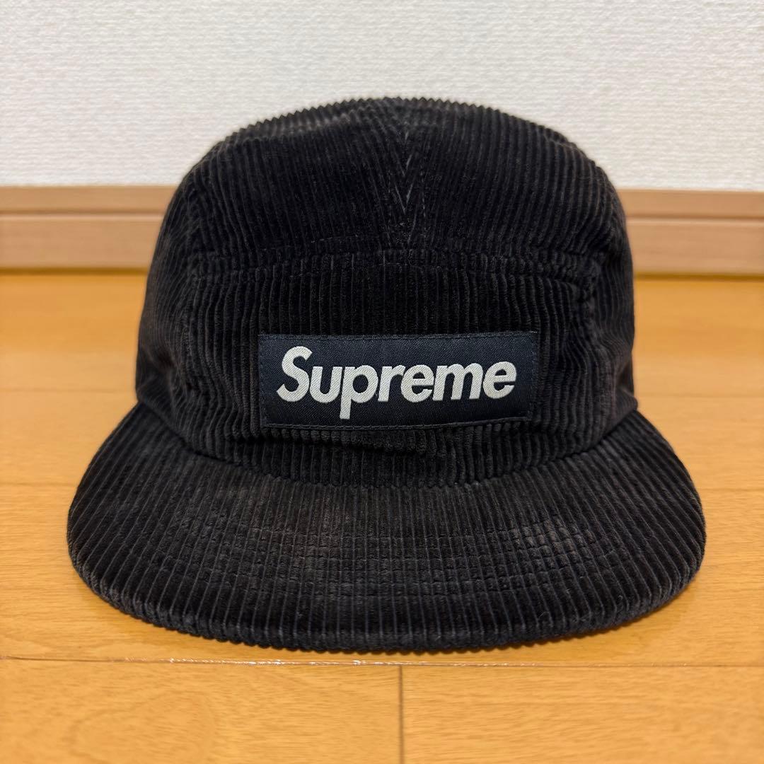 Supreme Corduroy Camp Cap ブラック 18ss