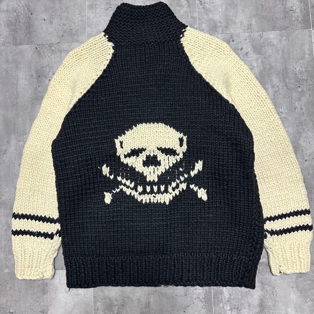 美品 90s CANADIANA ドクロ スカル カウチンニット tohji