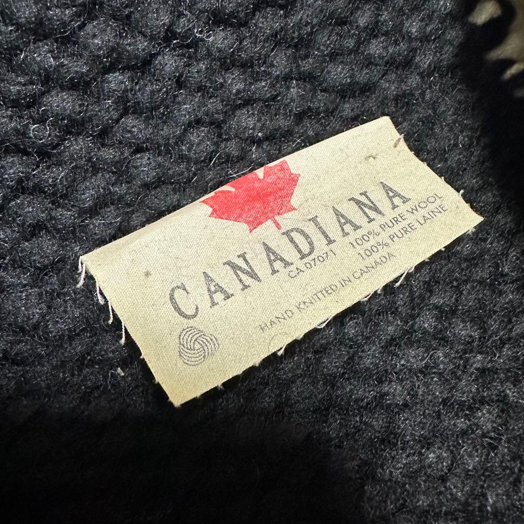 美品 90s CANADIANA ドクロ スカル カウチンニット tohji