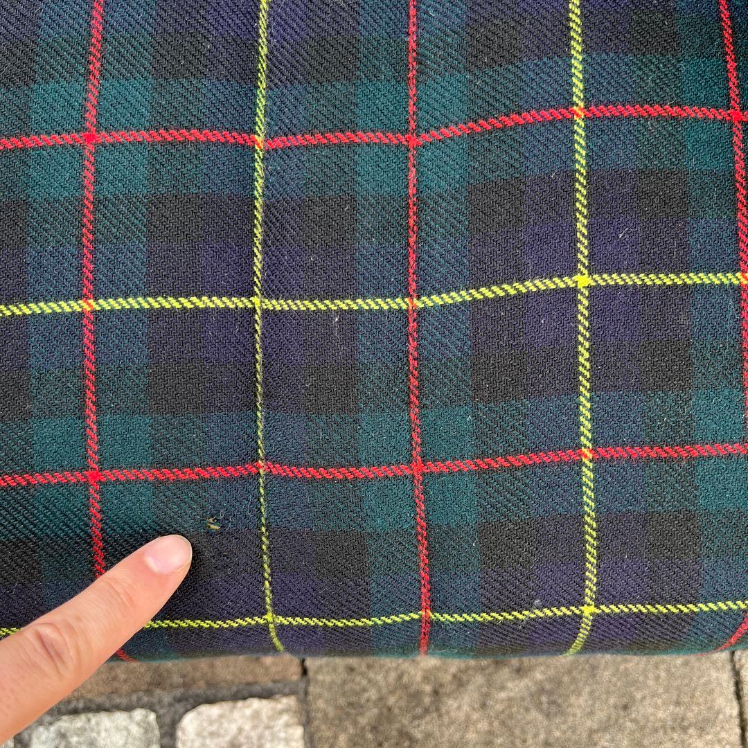 希少 昭和 タータンチェック柄 3人掛けソファ