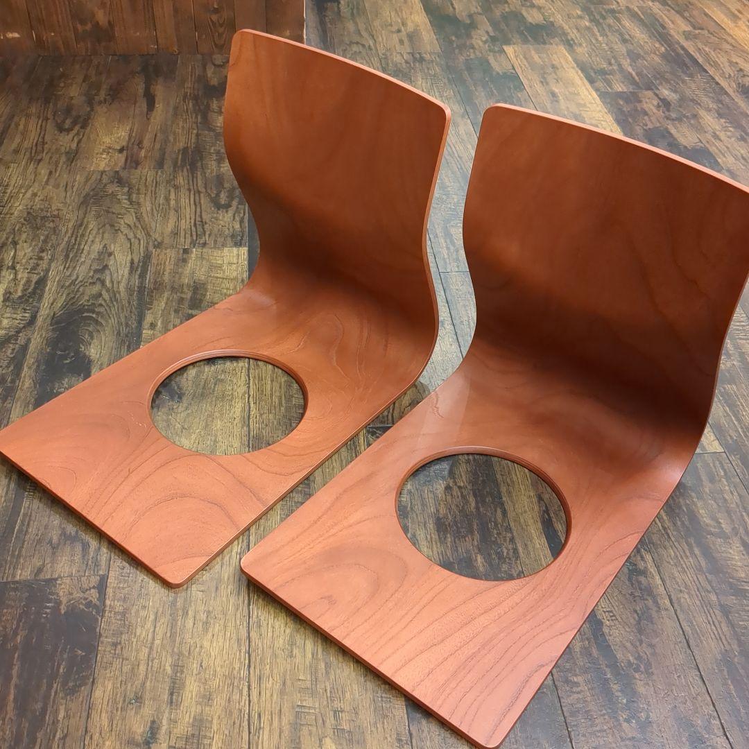 【新品未使用】 天童木工 座椅子 2脚 TENDO 曲木 伝統工芸 木製