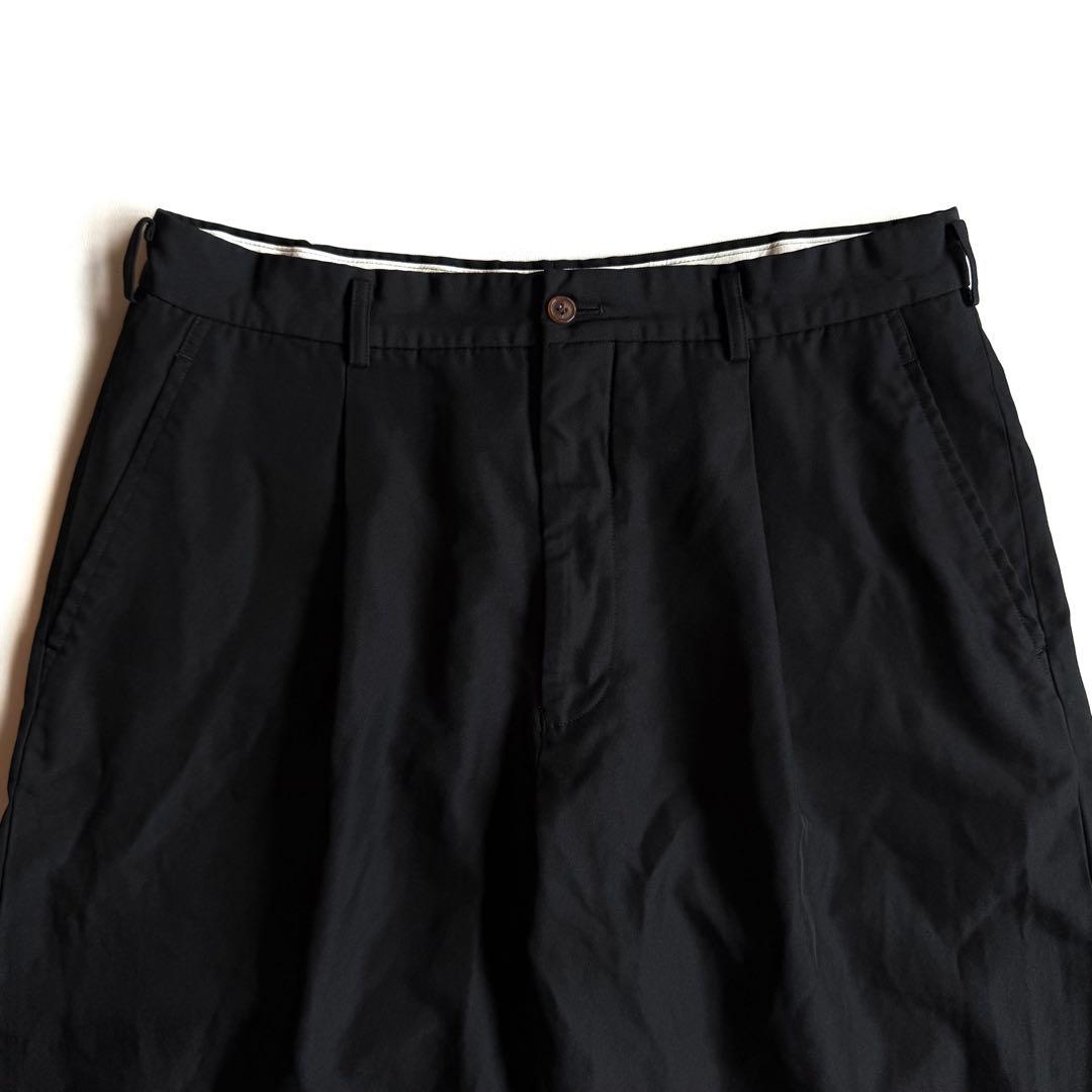 《美品》 コムデギャルソン オムプリュス ポリ縮 スラックス パンツ ブラック