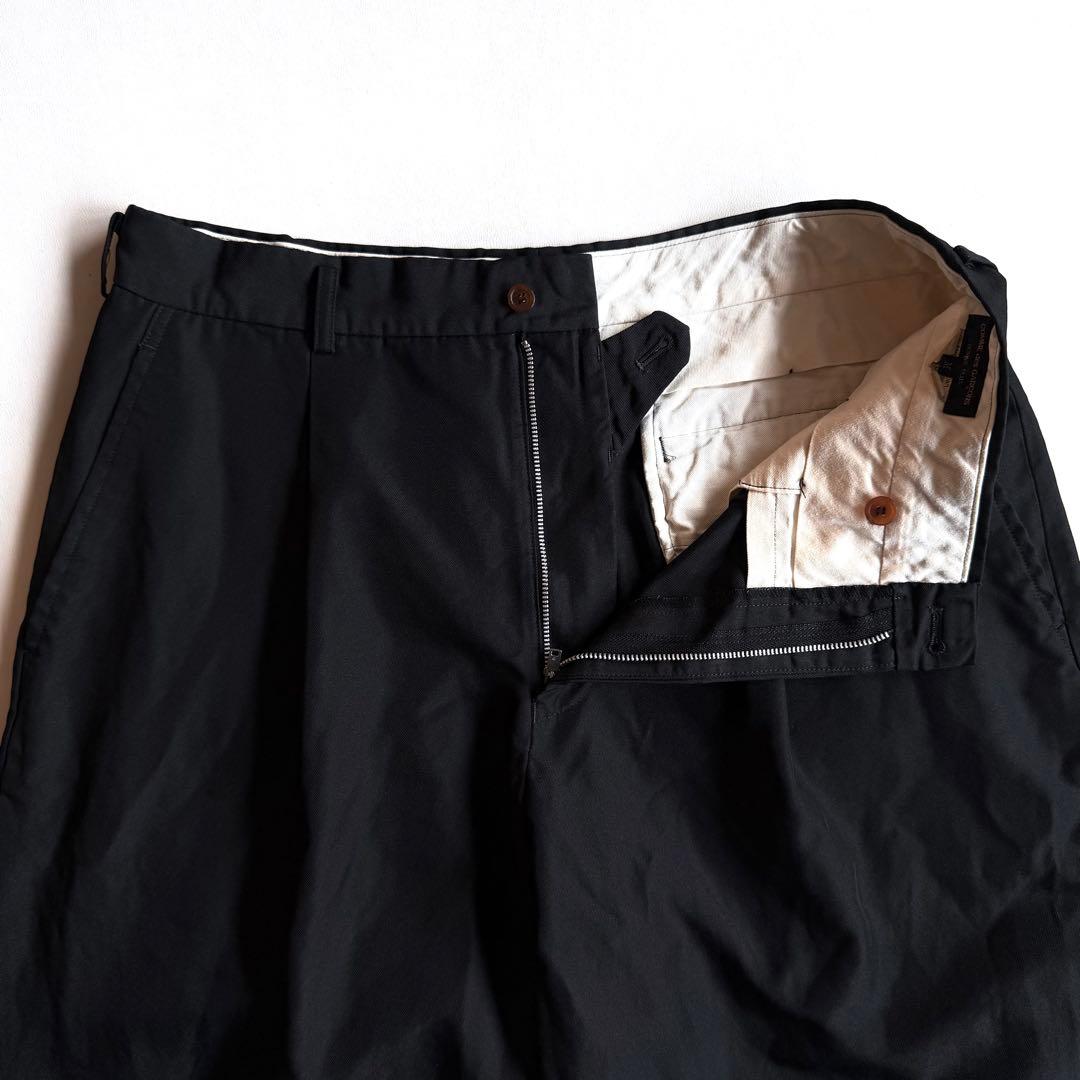 《美品》 コムデギャルソン オムプリュス ポリ縮 スラックス パンツ ブラック