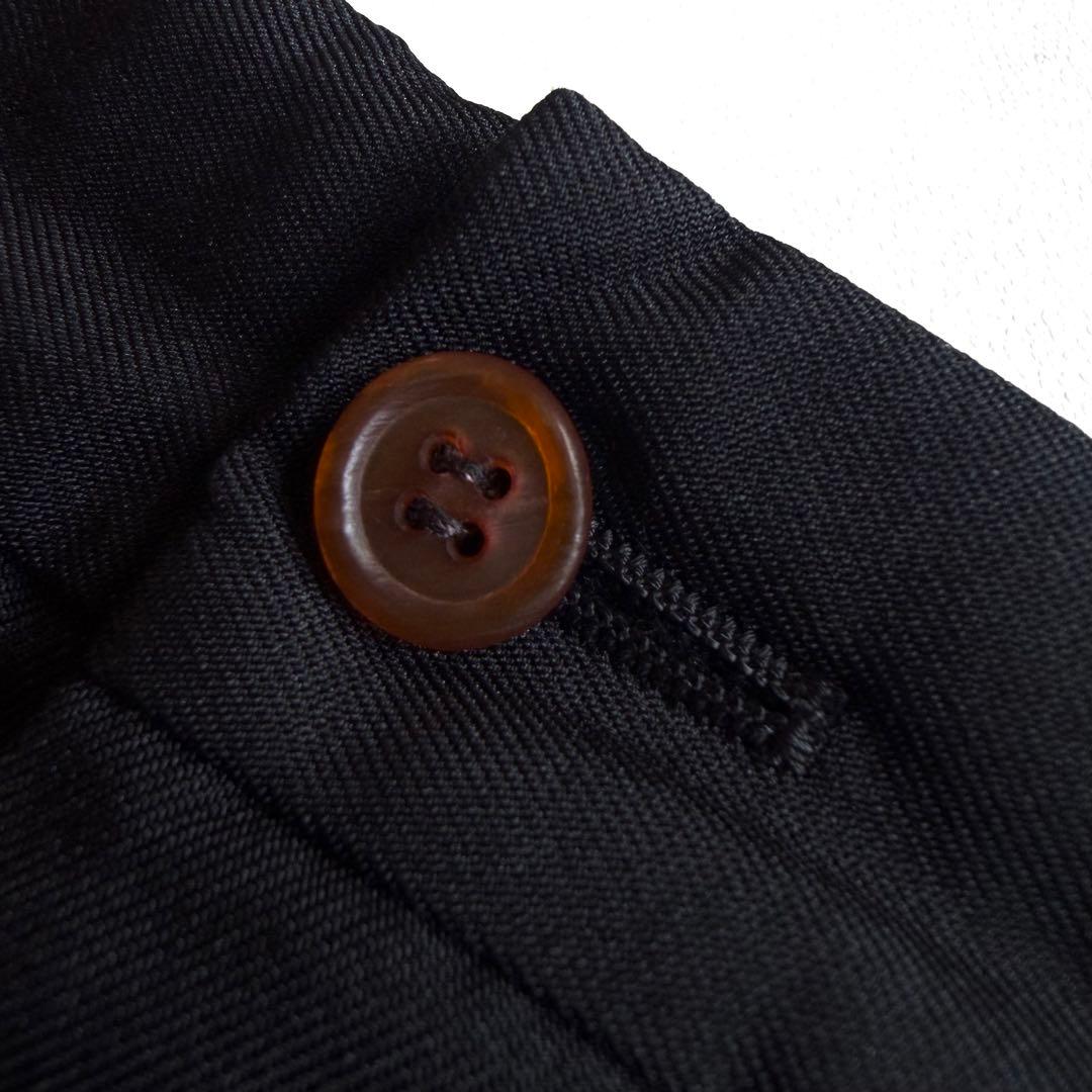 《美品》 コムデギャルソン オムプリュス ポリ縮 スラックス パンツ ブラック