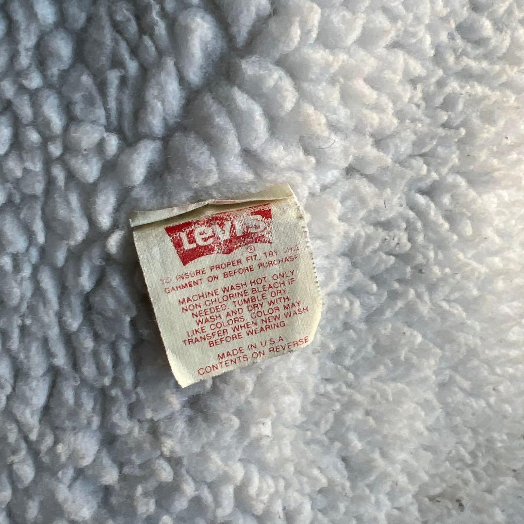 80s Levis 70609 0270 ブラックデニムジャケット シェルパ