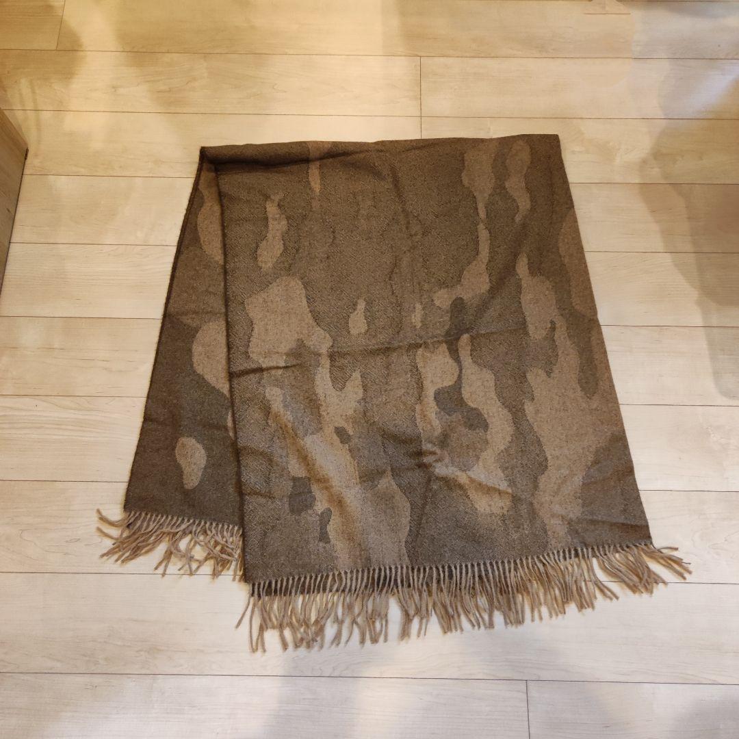 【ほぼ新品】THE INOUE BROTHERS アルパカ大判ストール カモ