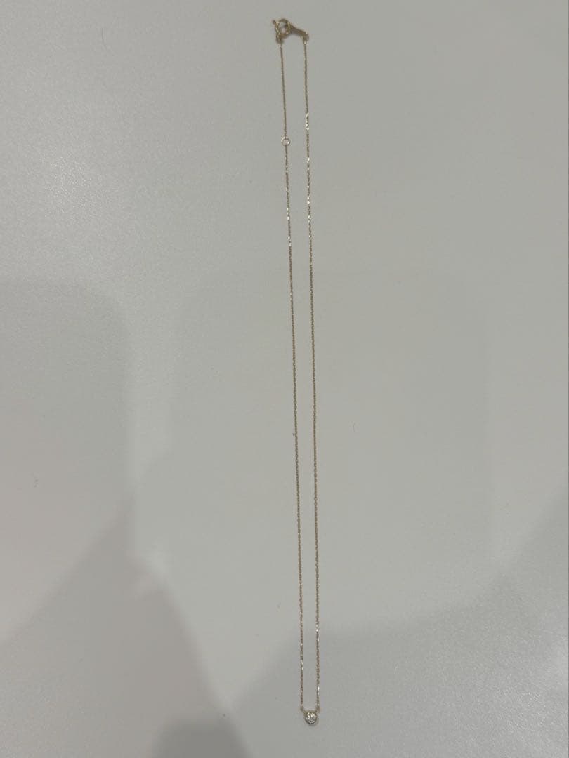 ete 18k 一粒ダイヤネックレス
