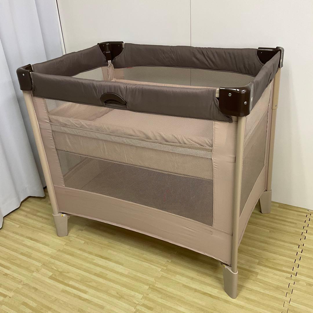 綺麗！アップリカ ベビーベッド ココネルエアー 箱 説明書付 ココア