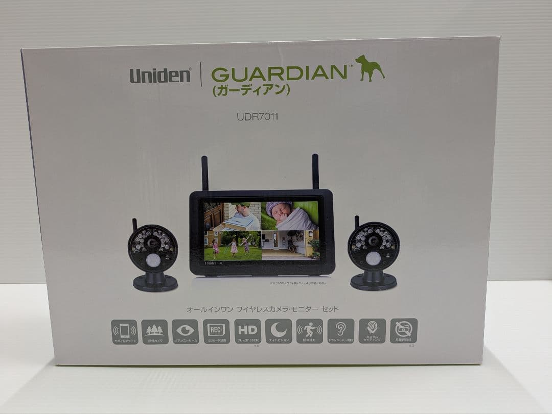 【新品未使用】Uniden UDR7101 防犯カメラ(2台)＆モニターセット