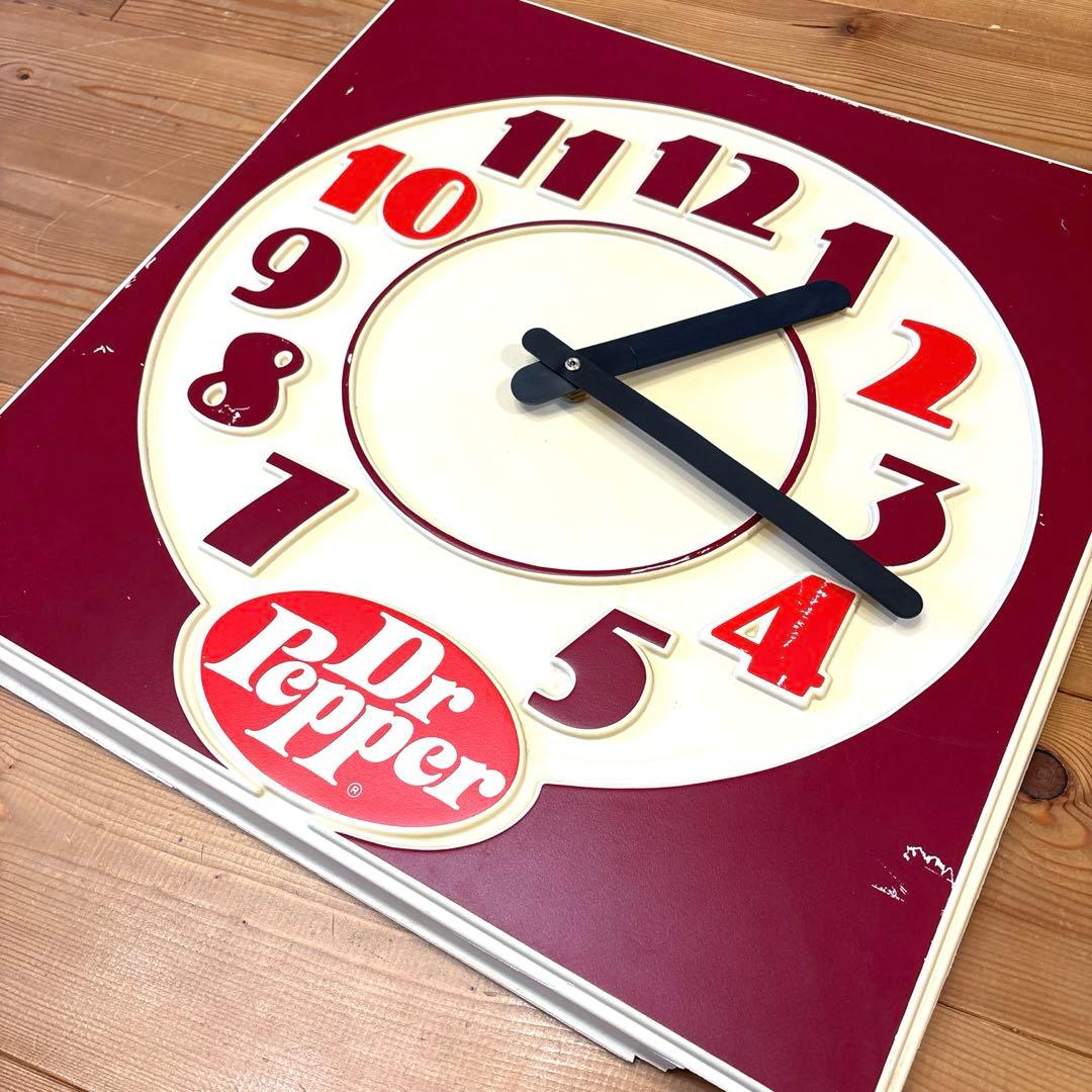 70年代　ドクターペッパー　旧ロゴ　ウオールクロック　時計　看板