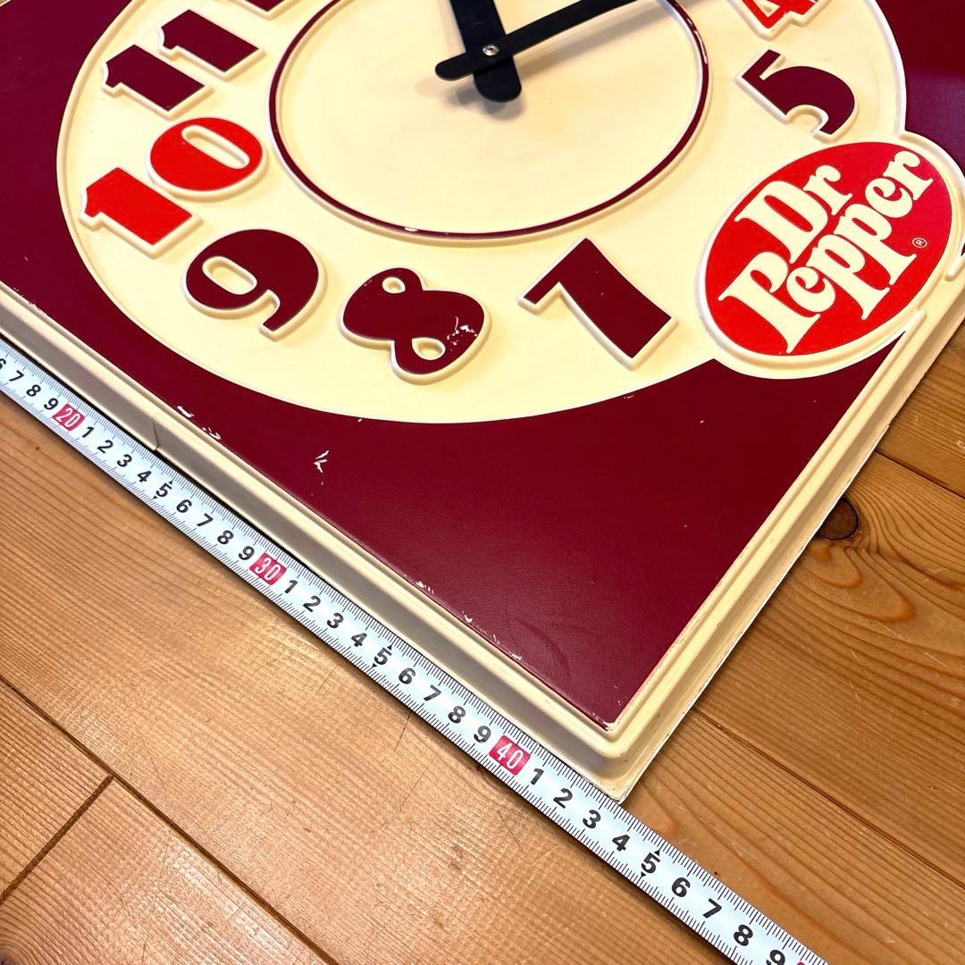 70年代　ドクターペッパー　旧ロゴ　ウオールクロック　時計　看板