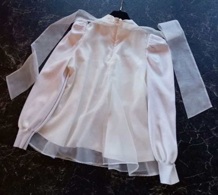 CELFORD セルフォード ニットコンビオーガンジーブラウス