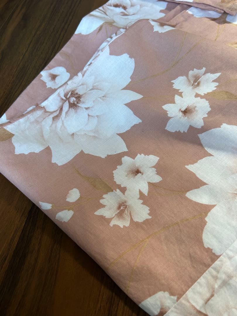 くすみピンク/浴衣単品 /フリーサイズ ／モテ浴衣　花柄