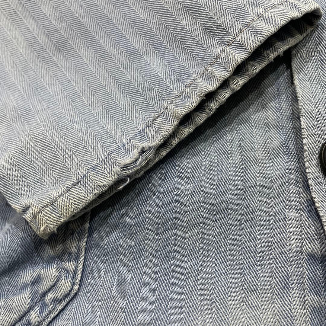 70s ユーロ HBT ワークジャケット ヘリンボーン フレンチ カバーオール