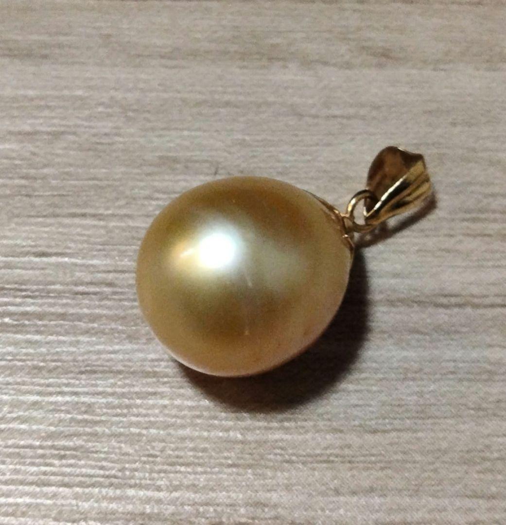 K18 ゴールデンパール ペンダント 12.0mm