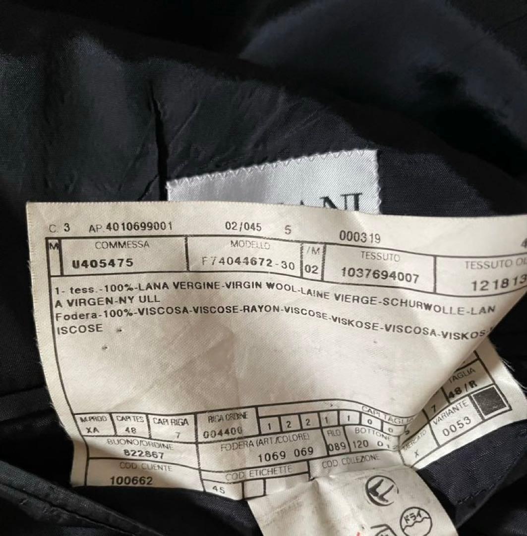 ARMANI アルマーニ　ブラック　ストライプ　スーツ　上下セットアップ