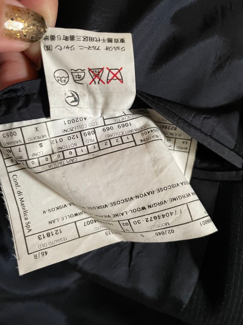 ARMANI アルマーニ　ブラック　ストライプ　スーツ　上下セットアップ