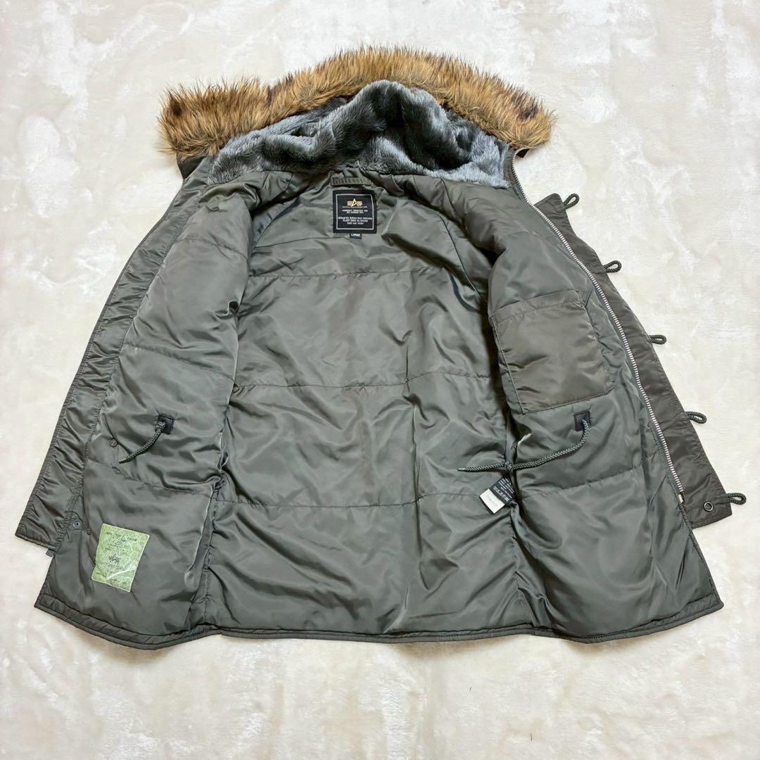 ALPHA INDUSTRIES N-3B フライトジャケット L カーキ