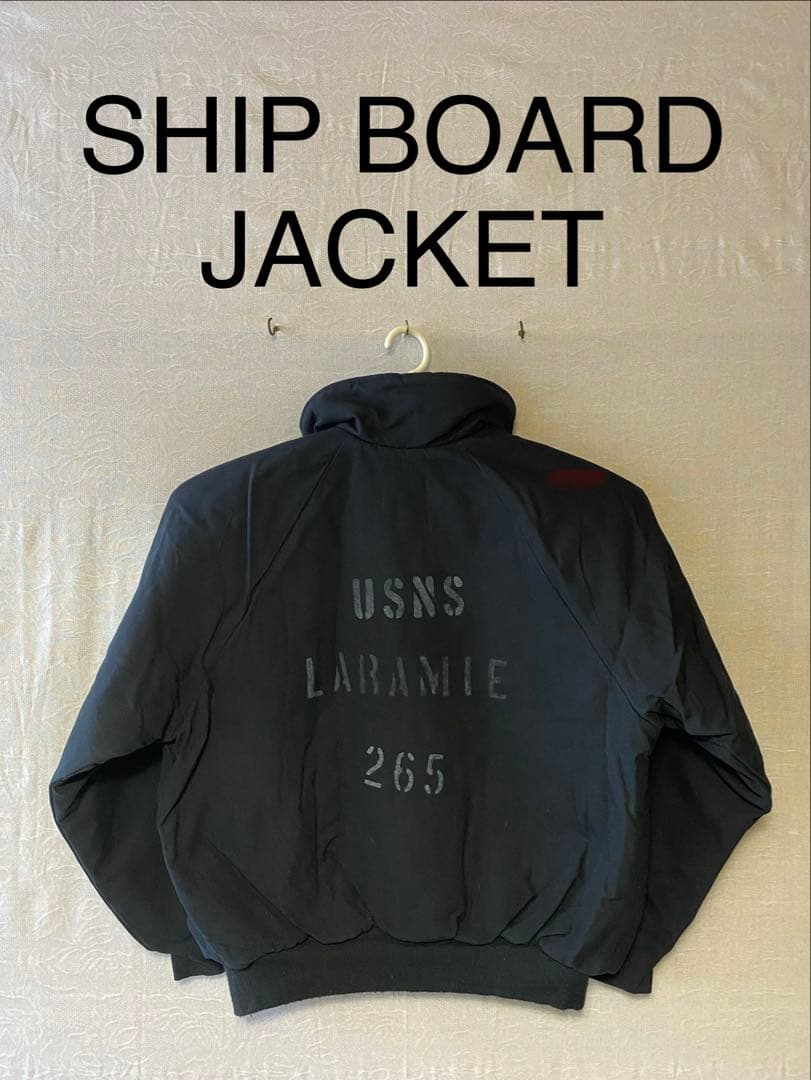 米軍 実物 放出品 シップボード ジャケット ステンシルXL